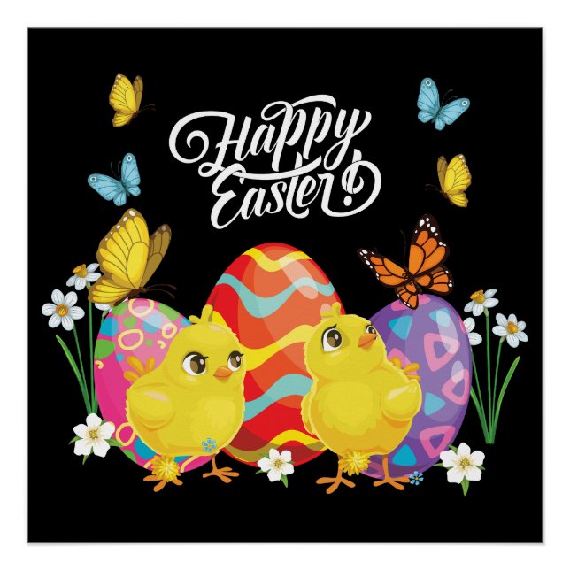 Poster pâques heureux (Devant)
