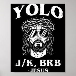 Poster Pâques Jésus ressuscité Drôle d'homme femme enfant