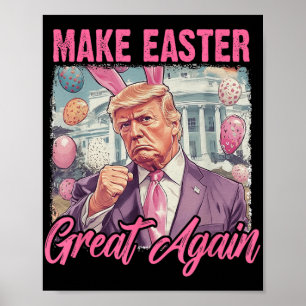 Poster Pâques Trump 2025 Rendre la Pâques grande à nouvea