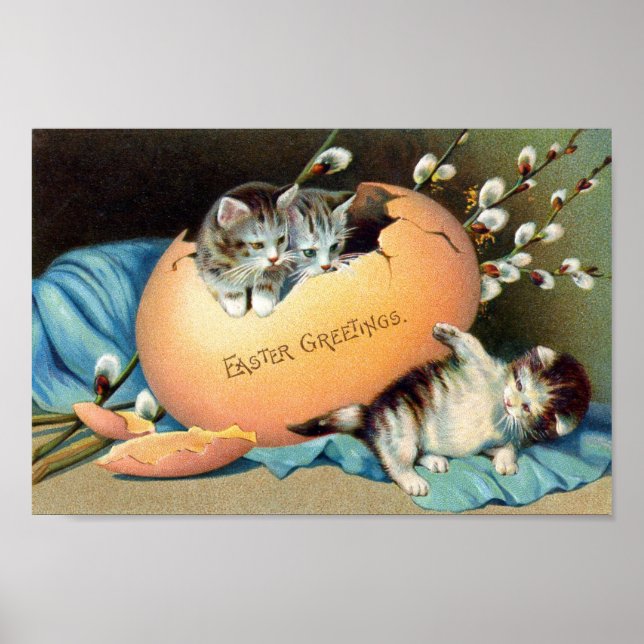 Poster Pâques vintage (Devant)