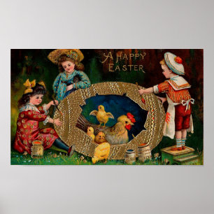 Poster Pâques Vintages