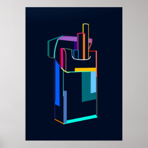 Poster Paquet de cigarettes ouvert