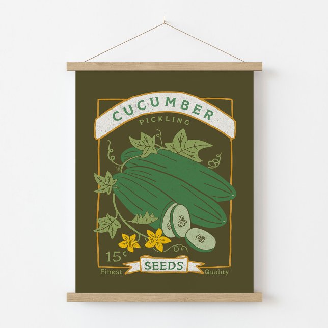 Poster Paquet de graines de concombre (vert rustique) (Créateur téléchargé)