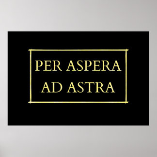 Poster Par aspera ad astra