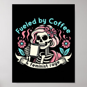 Poster Par Coffee & Feminist Rage Féminisme Coffee Lo