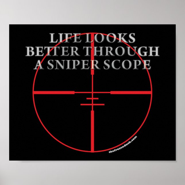 Poster Par le biais d'une étendue de sniper (Devant)