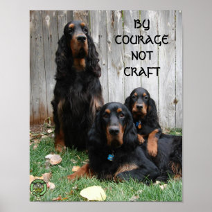 Poster PAR LE COURAGE NON L'HABILETÉ Gordon Setter  Affic