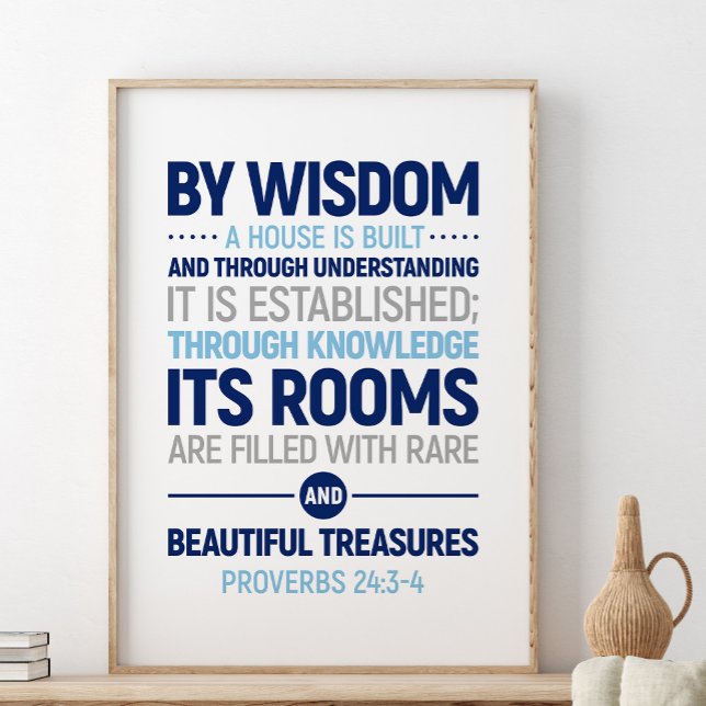 Poster Par Sagesse Une Maison Est Construite, Proverbes 2 (Créateur téléchargé)