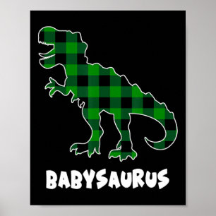Poster Par Saurus T-rex Dinosaures Carreaux St Patricks D