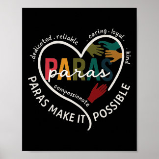Poster Para Heart Paraprofessionnel Enseignant Paraéducat