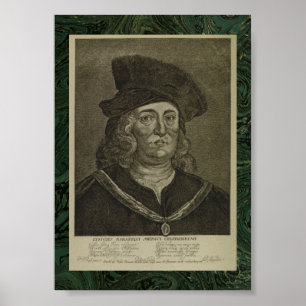 Poster Paracelsus : Portrait occultiste du 17e siècle