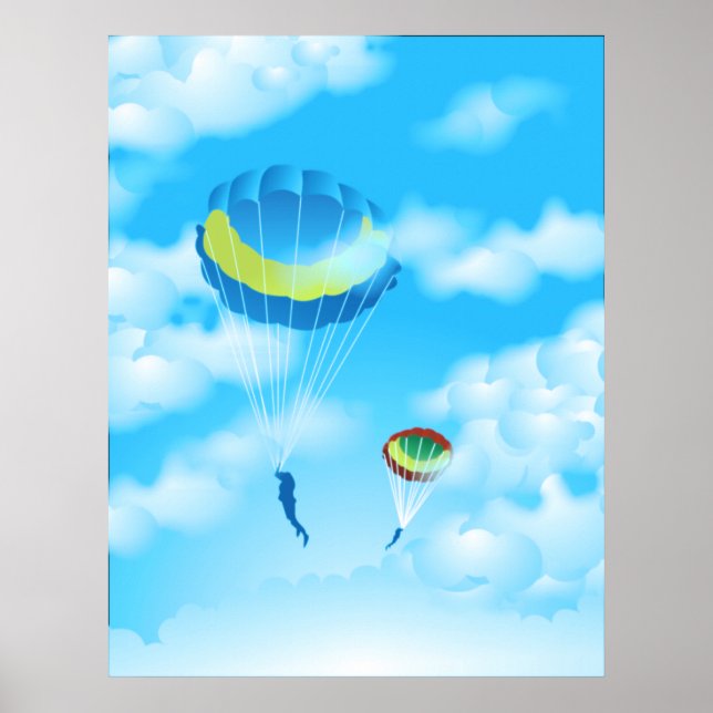 Poster Parachutisme (Devant)