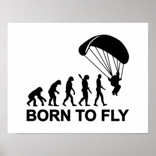 Poster Parachutisme d'évolution soutenu pour voler