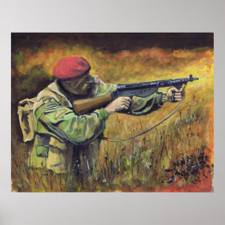 Poster Parachutiste britannique 2ÈME GUERRE MONDIALE