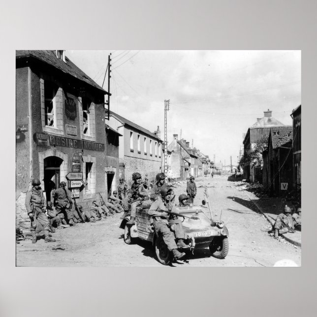 Poster Parachutistes américains en Carentan France Deuxiè (Devant)