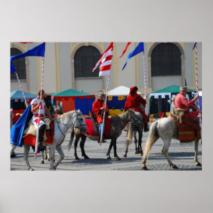 Poster Parade des chevaliers médiévaux