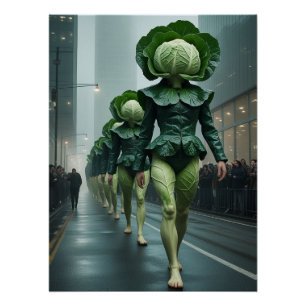 Poster Parade des choux dans la ville