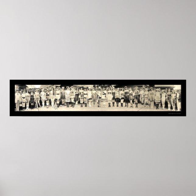 Poster Parade des filles de baignade Photo 1920 (Devant)