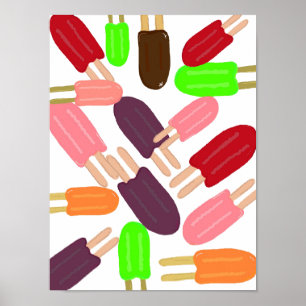 Poster Paradis de la sucette glacée