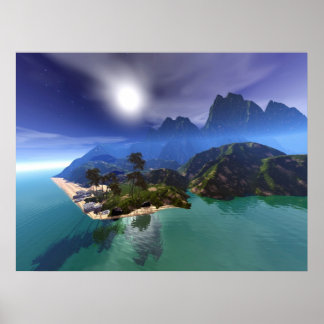 Poster Paradis de l'île