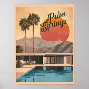 Poster Paradis moderne du milieu du siècle : Palm Springs