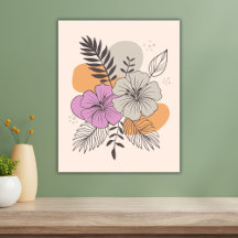 Paradis tropical Art botanique, Boho Wall Art