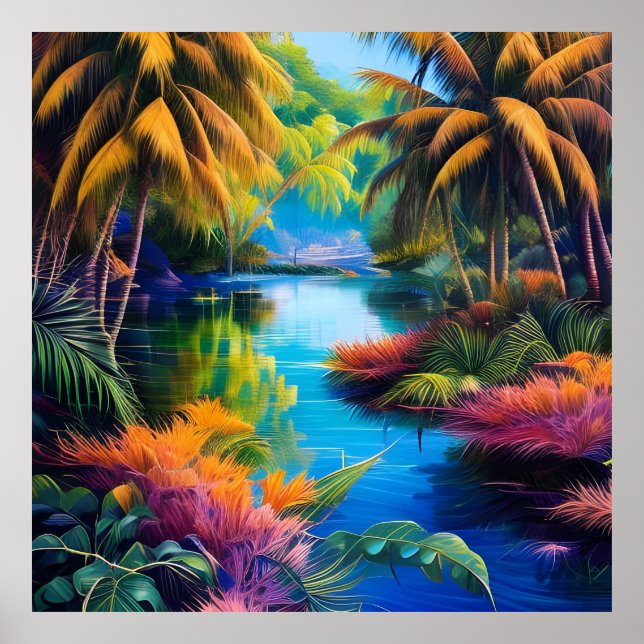 Poster Paradis tropical II (Devant)