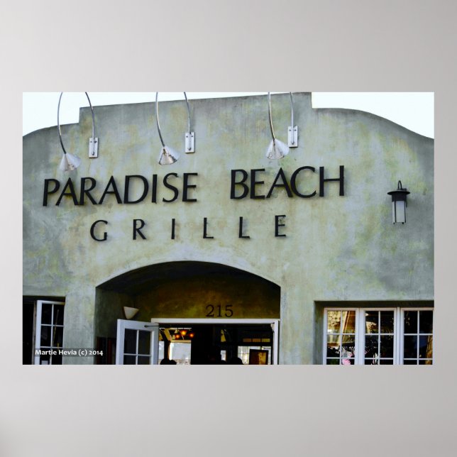Poster Paradise Beach Grille (Devant)