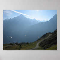 Poster: Paragliders Chamonix Valley Frankreich