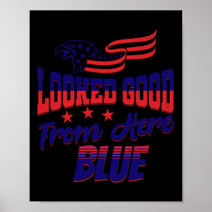 Poster Paraissait bien d'ici Bleu Drôle Softll Game Day _