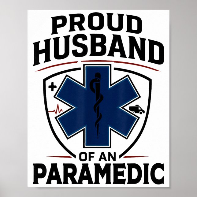Poster Paramedic Husband Proud Husband Of An Paramedic  (Devant)