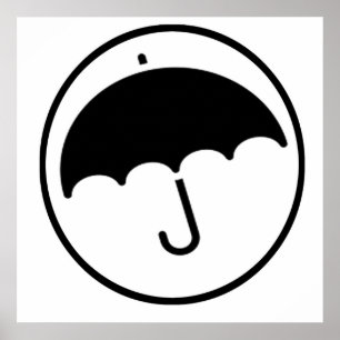 Poster Parapluie en cercle