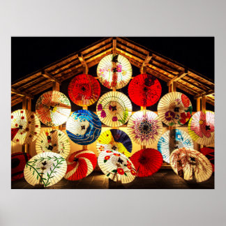 Poster parapluie japonais