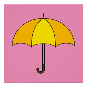 Poster Parapluie jaune