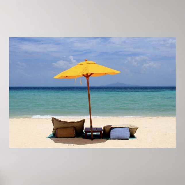 Poster Parapluie jaune (Devant)