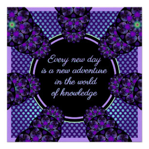 Poster Parapluie violet & coeurs .7