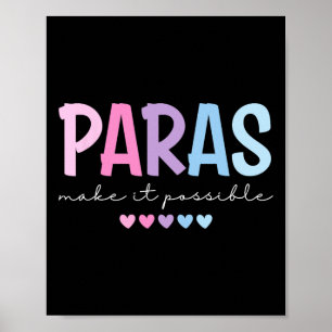 Poster Paras rendent cela possible Cœur Para Paraprofessi