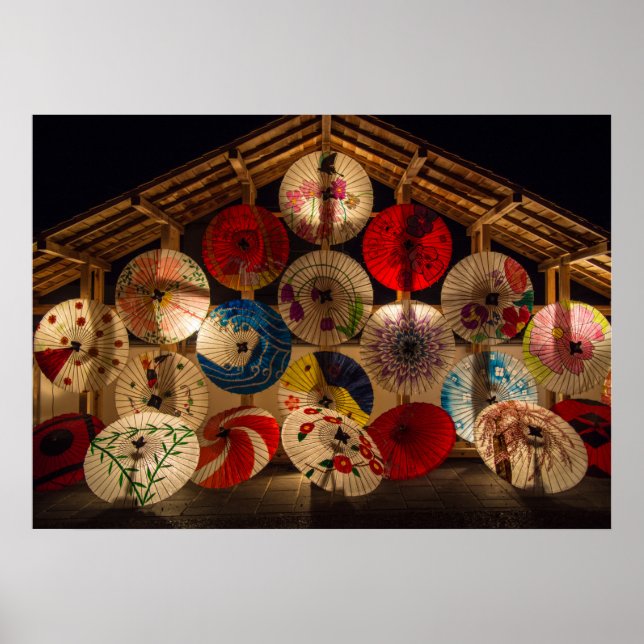 Poster Parasols lumineux (Devant)
