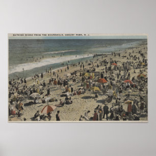 Poster Parc d'Asbury, NJ - baigner la scène de la