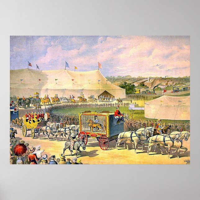 Poster Parc de cirque vintage (Devant)