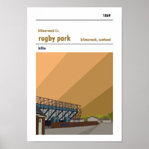 Poster Parc de rugby, Kilmarnock. Copie de stade