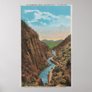 Poster Parc d'Estes, Co - vue de grand Thompson Canon