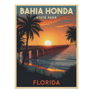 Poster Parc d'État de Bahia Honda - Floride