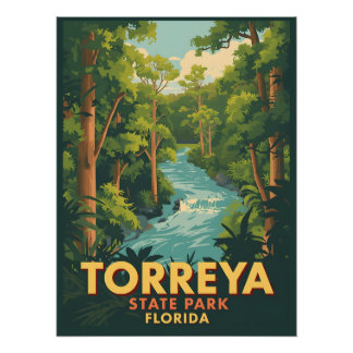 Poster Parc d'État de Torreya - Floride 