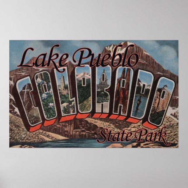 Poster Parc d'état du lac Pueblo, Colorado (Devant)