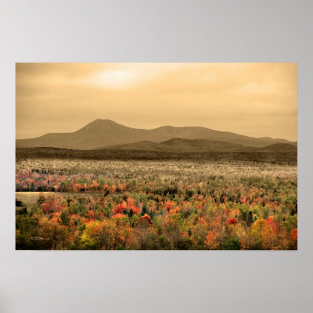 Poster Parc d'état du Mont Katahdin Baxter Maine (Devant)