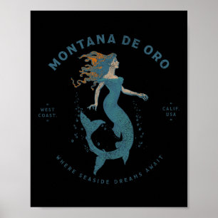 Poster Parc d'état du Montana De Oro Los Osos Rétro M Vin