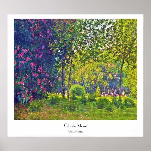 Poster Parc Monceau Claude Monet (Devant)