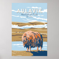 Parc national Aulavik Vintage de boeuf musqué du C