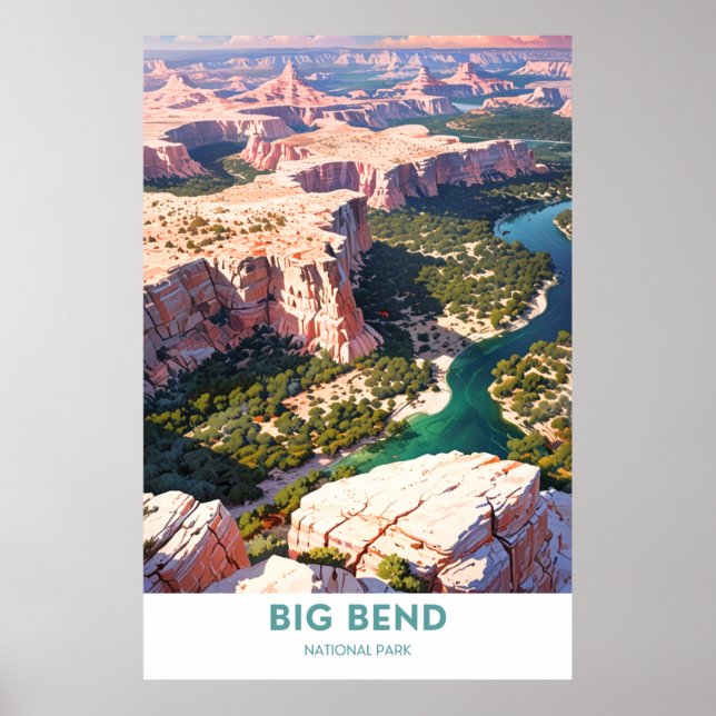 Poster Parc national Big Bend, Texas (Devant)